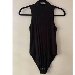 Mudd black ribbed turtleneck bodysuit size S